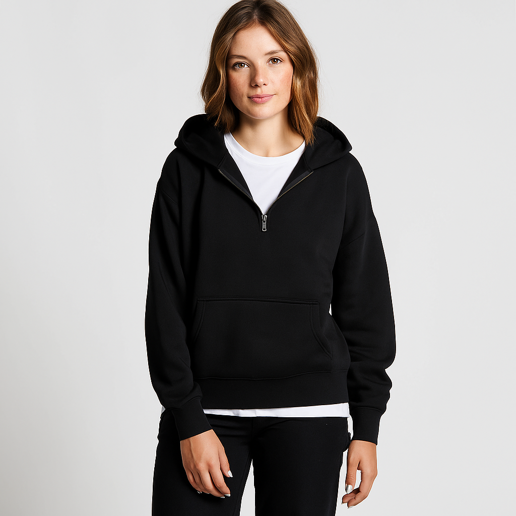 Half Zip Hood