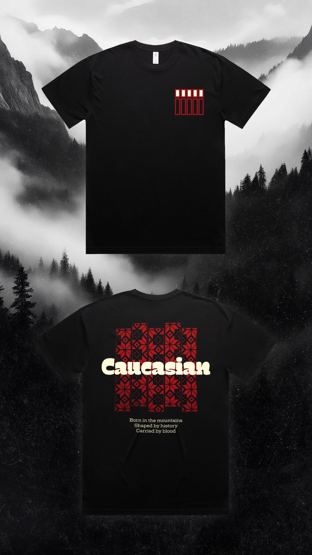 Caucasian Heritage T-Shirt – Mountain Spirit Streetwear Tee